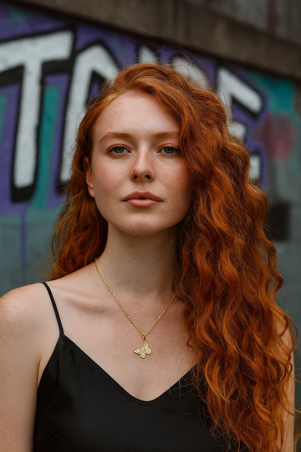TRIBE flutterby silver necklace in gold plate