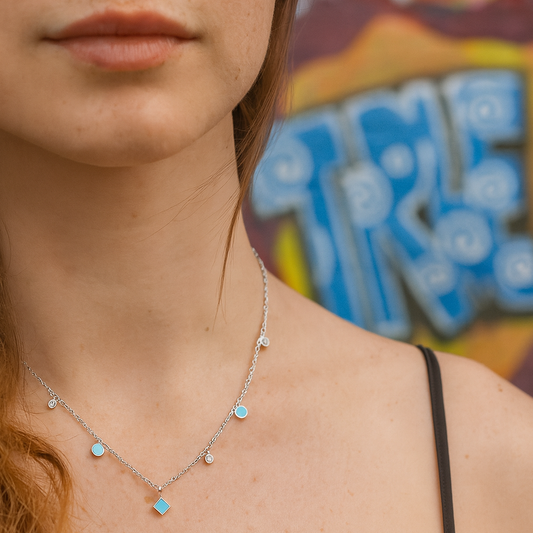 TRIBE summer breeze silver necklace