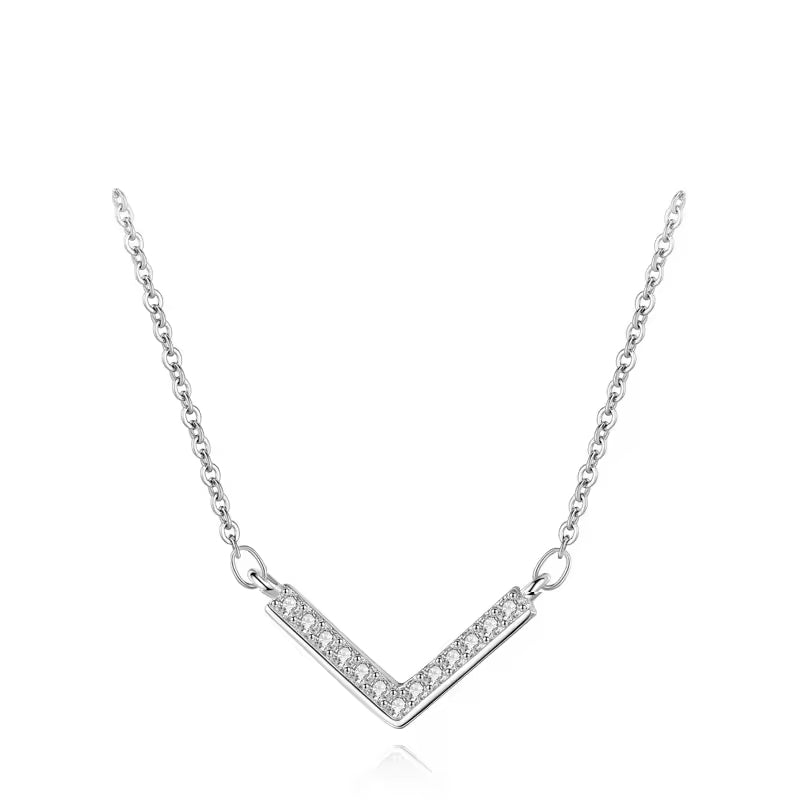 TRIBE Gatsby V silver necklace
