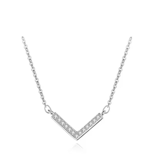 TRIBE Gatsby V silver necklace